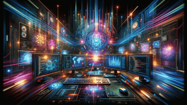 activecampaign como o uso de ai chat gpt pode melhora meus resultados 3 DALL·E 2023 12 26 11.07.00 Create a visually stunning and eye catching digital illustration that appeals to computer and IT enthusiasts. The image should feature a futuristic an